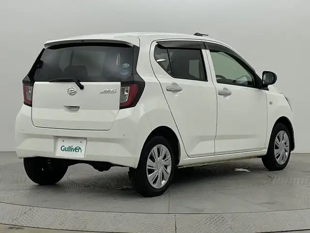ダイハツ ミラ イース X SAⅢ 新潟県 2019(令1)年 5.1万km ホワイト ４WD/スマートアシストIII/社外オーディオ/　　FM/AM/USB/AUX/LEDヘッドライト/オートマチックハイビーム/ヘッドライトレベライザー/アイドリングストップ/スチールホイール付スタッドレスタイヤ車載/　　155/65/R14/6ミリ/電動格納ミラー/ドアバイザー/フロアマット/リモコンキー/ETC