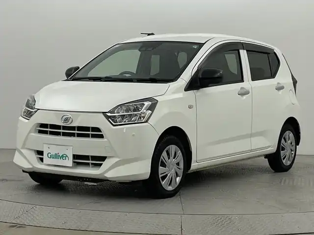 ダイハツ ミラ イース X SAⅢ 新潟県 2019(令1)年 5.1万km ホワイト ４WD/スマートアシストIII/社外オーディオ/　　FM/AM/USB/AUX/LEDヘッドライト/オートマチックハイビーム/ヘッドライトレベライザー/アイドリングストップ/スチールホイール付スタッドレスタイヤ車載/　　155/65/R14/6ミリ/電動格納ミラー/ドアバイザー/フロアマット/リモコンキー/ETC
