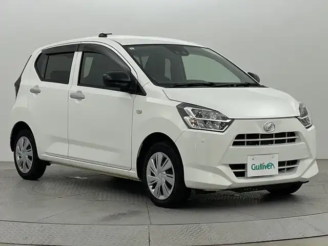 ダイハツ ミラ イース X SAⅢ 新潟県 2019(令1)年 5.1万km ホワイト ４WD/スマートアシストIII/社外オーディオ/　　FM/AM/USB/AUX/LEDヘッドライト/オートマチックハイビーム/ヘッドライトレベライザー/アイドリングストップ/スチールホイール付スタッドレスタイヤ車載/　　155/65/R14/6ミリ/電動格納ミラー/ドアバイザー/フロアマット/リモコンキー/ETC