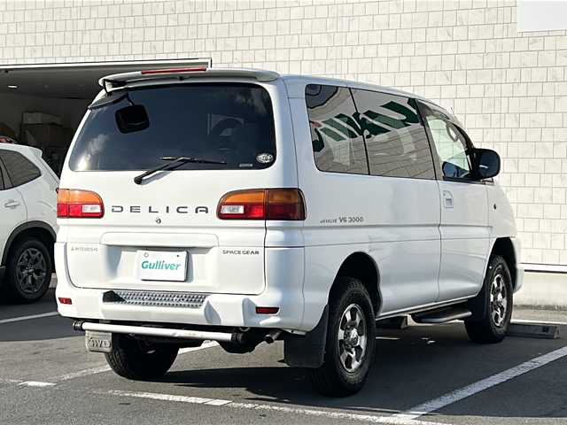 三菱 デリカ スペースギア エクシード 静岡県 2000(平12)年 17.1万km ソフィアホワイト 社外ナビ/AM/FM/TV/BT/ワンセグ/サンルーフ/A/TMODE/AUTOSTEP/ETC/片側スライド/純正フロアマット/センターデフロック/純正15インチアルミ