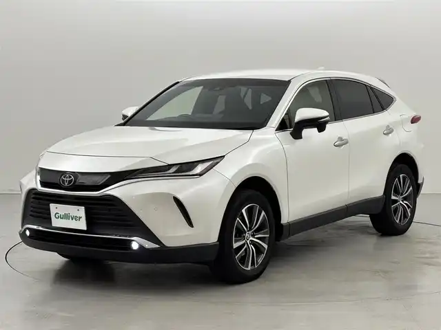 トヨタ ハリアー G 福岡県 2020(令2)年 7.2万km ホワイトパールクリスタルシャイン 純正８型ナビ／フルセグＴＶ　/バックカメラ　/ドラレコ機能デジタルインナーミラー　/ビルトインＥＴＣ　/トヨタセーフティセンス　/レーダークルーズコントロール　/コーナーセンサー　/衝突被害軽減ブレーキ　/レーンキープ　/アクセル踏み間違い防止　/パワーバックドア　/ハーフレザーシート　/LEDヘッドライト　/純正１８インチアルミホイール