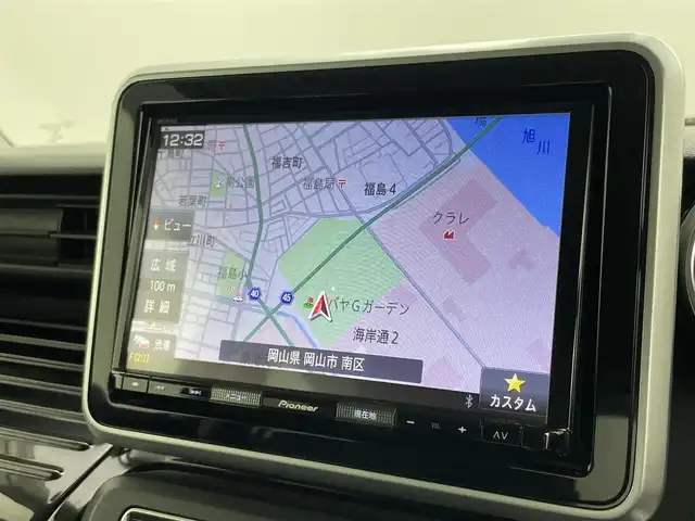 スズキ スペーシア カスタム HYBRID XS 岡山県 2019(平31)年 5万km ピュアホワイトP 純正8インチナビ/【フルセグ/Bluetooth/DVD】/アラウンドビューモニター/両側電動スライドドア/純正15inアルミホイール+サマータイヤ：装着/ビルトインETC/LEDヘッドライト（AUTO機能付き）/シートヒーター/純正ドライブレコーダー（前）/スマートキー/ステアリングリモコン/ISOFIX/シートバックテーブル/Rサーキュレーター/Rサンシェイド/プッシュスタート/スズキセーフティーサポート/・デュアルセンサーブレーキサポート/・ハイビームアシスト/・誤発進抑制機能/・車線逸脱警報機能/・ふらつき警報機能/・先行車発進お知らせ機能/・後退時ブレーキサポート/・後方誤発進抑制機能
