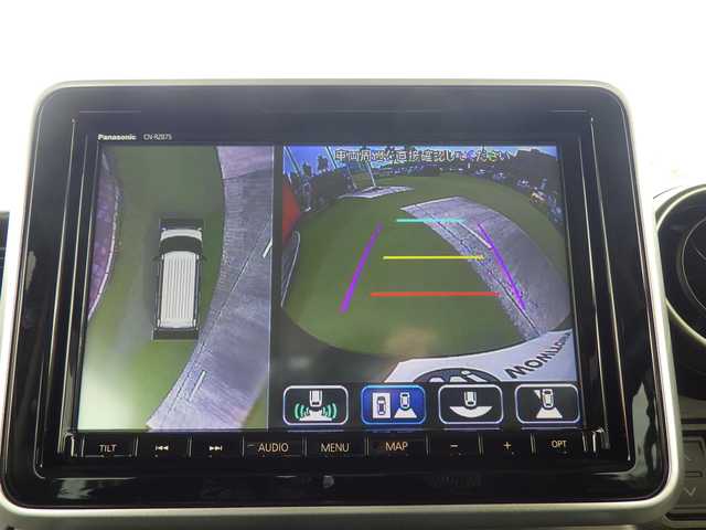 スズキ スペーシア ギア HYBRID XZターボ 千葉県 2022(令4)年 2.4万km クールカーキパールメタリック/ガンメタリック2トーン デュアルカメラブレーキサポート/ヘッドアップディスプレイ/両側パワースライドドア/純正SDナビ/地デジTV/【DVD/CD再生機能　Bluetooth接続】/360°ビュー・モニター/ドライブレコーダー（前後撮影）/革巻きステアリング/ステアリングスイッチ/パドルシフト/LEDヘッドライト/フォグライト/ウインカーミラー/純正14インチアルミホイル/サイド/カーテンエアバッグ/携帯リモコン
