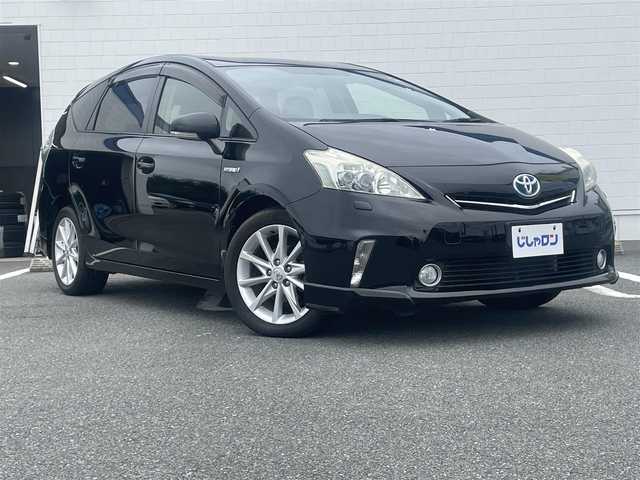 トヨタ プリウス α G ツーリングセレクション 熊本県 2012(平24)年 7.6万km ブラック (株)IDOMが運営する【じしゃロン熊本店】の自社ローン専用車両になります/こちらは現金またはオートローンご利用時の価格です。自社ローンご希望の方は別途その旨お申付け下さい./社外ナビ/ステアリングスイッチ/ETC/純正フロアマット/電動格納ミラー