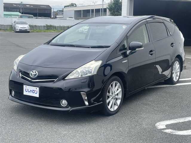 トヨタ プリウス α G ツーリングセレクション 熊本県 2012(平24)年 7.6万km ブラック (株)IDOMが運営する【じしゃロン熊本店】の自社ローン専用車両になります/こちらは現金またはオートローンご利用時の価格です。自社ローンご希望の方は別途その旨お申付け下さい./社外ナビ/ステアリングスイッチ/ETC/純正フロアマット/電動格納ミラー