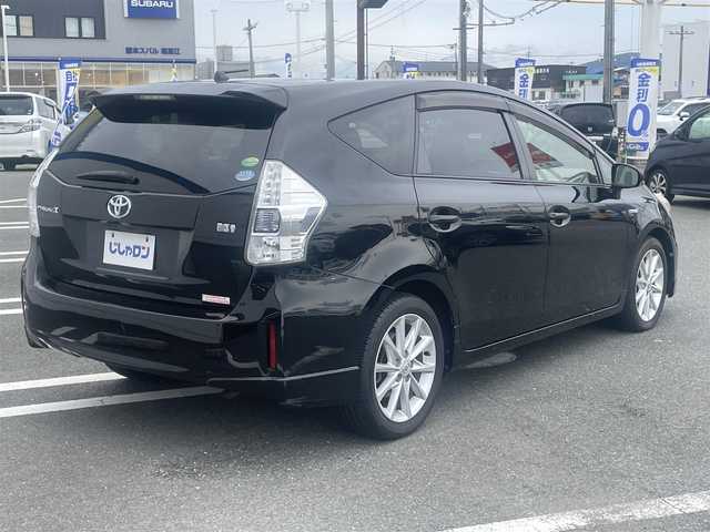 トヨタ プリウス α G ツーリングセレクション 熊本県 2012(平24)年 7.6万km ブラック (株)IDOMが運営する【じしゃロン熊本店】の自社ローン専用車両になります/こちらは現金またはオートローンご利用時の価格です。自社ローンご希望の方は別途その旨お申付け下さい./社外ナビ/ステアリングスイッチ/ETC/純正フロアマット/電動格納ミラー