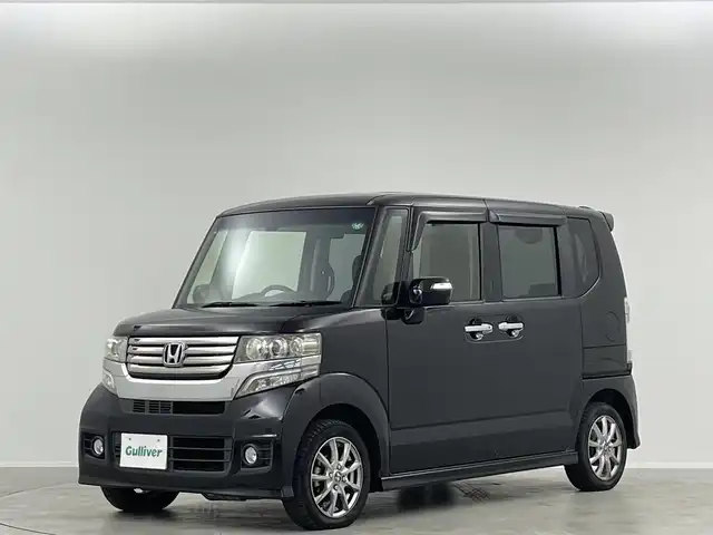 ホンダ Ｎ ＢＯＸ カスタム G SSパッケージ 埼玉県 2015(平27)年 9.1万km プレミアムゴールドパープルパール 純正サマータイヤ４本純正ナビ　バックカメラ　Ｂｌｕｅｔｏｏｔｈ　ＴＶ　ＣＤ／ＤＶＤ　両側パワースライドドア　ビルトインＥＴＣ　純正フロアマット　衝突被害軽減システム　スペアキー　スマートキー　オートライト　禁煙車