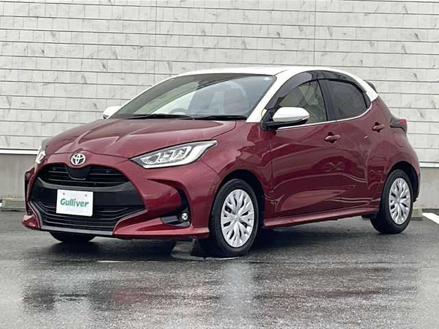 トヨタ ヤリス ハイブリッド Z 山形県 2020(令2)年 5.1万km 赤 禁煙車/Toyota Safety Sense/・プリクラッシュセーフティ/・レーントレーシングアシスト/・レーダークルーズコントロール/・ロードサインアシスト/・発進遅れ告知機能/・プロアクティブドライビングアシスト/・オートマチックハイビーム/モデリスタコンビレザー調シートカバー/パーキングセンサー/純正8インチディスプレイオーディオ（ナビあり）/BT.USB.Miracast/バックカメラ/フルセグ/純正ドライブレコーダー/シートヒーター/LEDヘッドライト/プッシュスタート/スマートキー