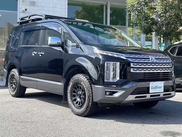 三菱 デリカＤ：５ P 鳥取県 2021(令3)年 1.8万km エメラルドブラックパール/アイガーグレーメタリック 4WD/衝突軽減ブレーキ/ALPINE11型ナビ【EX11NX】/・フルセグ/CD/DVD/Bluetooth/USB/HDMI/全方位モニター/両側電動スライドドア/パワーバックドア/スマートキー/プッシュスタート/レーダークルーズ/ETC2.0/前後ドライブレコーダー/D席パワーシート/前席シートヒーター/AUTOステップ/ハンドルヒーター/ルーフキャリア/リアラダー/JAOSマットフラップ/社外16ホイール/TOYOホワイトレタータイヤ/ブラインドスポットモニター/LEDライト/LEDフォグ/オートライト/W&サイドエアバック/カーテンエアバック