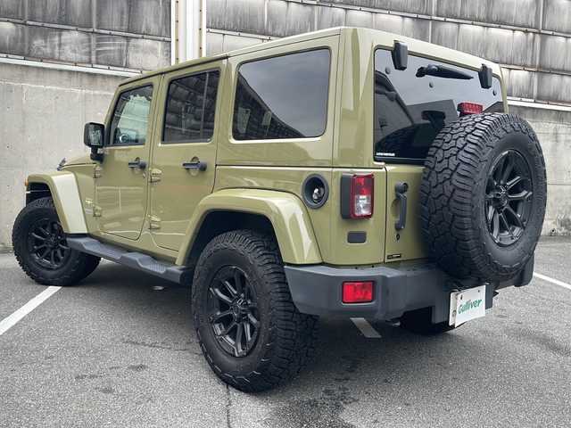 クライスラー・ジープ ジープ ラングラー アンリミテッド サハラ 愛知県 2012(平24)年 7.6万km 緑 ワンオーナー/キーレス/純正CDオーディオ/サイドカメラ/クルーズコントロール/ダウンヒルアシスト/サイドステップ/JEPPESEN（ジェップセン）MJCR#216　17インチホール/ステアリングスイッチ/ハロゲンヘッドライト/フォグランプ/ETC/オートライト/純正ラバーマット/点検整備記録簿（ディーラーH27・29）/（その他R1・R3・R5)