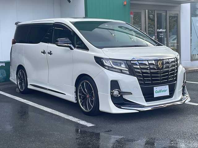 トヨタ アルファード S Aパッケージ タイプブラック 京都府 2017(平29)年 3.9万km ラグジュアリーホワイトパールクリスタルシャインガラスフレーク サンルーフ　モデリスタエアロ　純正メーカーナビ　パノラミックビューモニター　プリクラッシュセーフティ　レーダークルーズ　社外２０インチアルミ　モデリスタマフラー　電動リアゲート　ＬＥＤヘッドライト　社外前後ドラレコ　TRDボンネットスポイラー　ピラーガーニッシュ　シルクブレイズコーナーダクト　リアウイング　ビルトインETC　寒冷地仕様