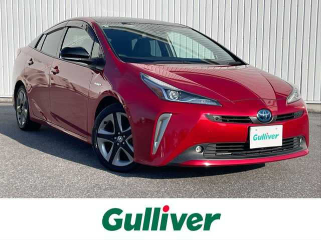 トヨタ プリウス A プレミアム　ツーリングセレ 滋賀県 2019(令1)年 4.9万km エモーショナルレッドⅡ Toyota Safety Sense/・プリクラッシュセーフティ/・レーンディパーチャーアラート/・先行車発進告知機能/・オートマチックハイビーム/・レーダークルーズコントロール/・クリアランスソナー/・パーキングサポートブレーキ/・ブラインドスポットモニター/・ヘッドアップディスプレイ/９型純正ナビ/フルセグTV/バックカメラ/パワーシート/ETC/LEDヘッドライト/オートライト/17インチ純正アルミホイール/純正フロアマット/シートヒーター/ベンチレーションシート