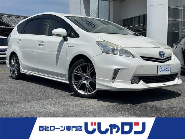 トヨタ プリウス α S Lセレクション 宮崎県 2012(平24)年 10.2万km ホワイトパールクリスタルシャイン /ナビ(NHZN-X62G)//TV/CD/DVD/Bluetooth//バックカメラ//ビルトインETC//純正フロアマット//社外アルミホイール//ドアバイザー//プッシュスタート//電格ウィンカーミラー//ステアリングスイッチ//ヘッドライトレベライザー//オートライト//スペアキー×１