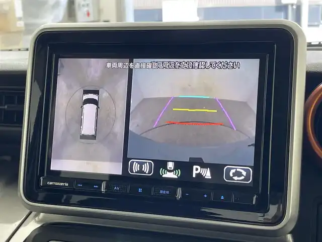 スズキ スペーシア ギア HYBRID XZ 滋賀県 2020(令2)年 6万km オフブルーメタリック/ガンメタリック2トーンルーフ 社外ナビ/CD/DVD/Bluetooth/全方位モニター/ヘッドアップディスプレイ/両側パワースライドドア/セーフティサポート/・デュアアルセンサーブレーキサポート/・車線逸脱警報機能/・先行車発進お知らせ機能/・後退時ブレーキサポート/・リアパーキングセンサー/・誤発進抑制機能/・ふらつき警報機能/・ハイビームアシスト/・後方誤発進抑制機能/D/N席シートヒーター /ETC/LEDヘッドライト/オートライト/フォグランプ/ステアリングスイッチ/プッシュスタート /スマートキー/スペアキー