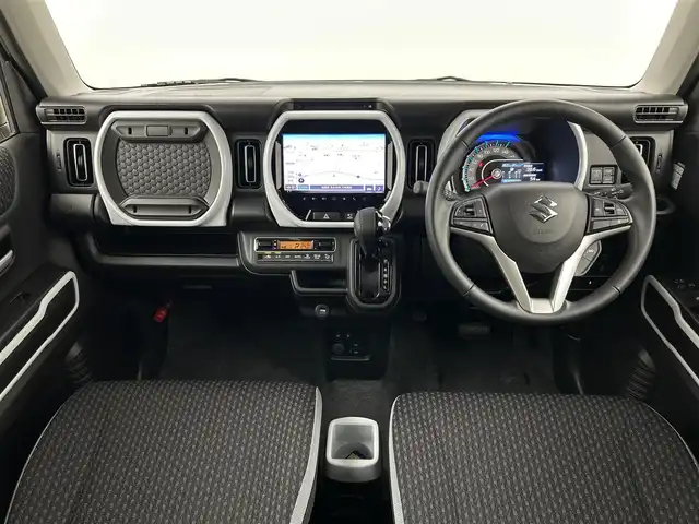 スズキ ハスラー HYBRID X 福岡県 2023(令5)年 0.9万km シフォンアイボリーM 純正ナビ（ＢＴ，フルセグＴＶ）　/アラウンドビューモニター　/ビルトインＥＴＣ　/前後ドラレコ　/アダプティブクルコン　/コーナーセンサー　/衝突被害軽減　/レーンキープ　/シートヒーター　/純正１５インチＡＷ　/ＬＥＤ