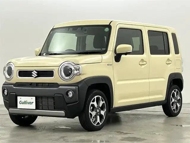 スズキ ハスラー HYBRID X 福岡県 2023(令5)年 0.9万km シフォンアイボリーM 純正ナビ（ＢＴ，フルセグＴＶ）　/アラウンドビューモニター　/ビルトインＥＴＣ　/前後ドラレコ　/アダプティブクルコン　/コーナーセンサー　/衝突被害軽減　/レーンキープ　/シートヒーター　/純正１５インチＡＷ　/ＬＥＤ