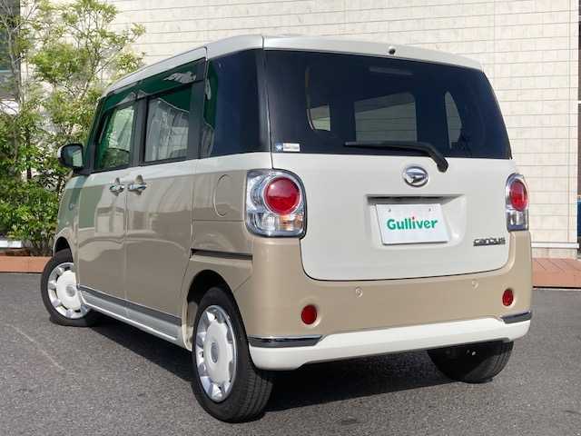 ダイハツ ムーヴ キャンバス G メイクアップ VS SAⅢ 茨城県 2021(令3)年 4万km パールホワイトⅢ/ナチュラルベージュマイカメタリック 2トーン フルセグTV/ETC1.0 /パワースライドドア（両側）/ベンチシート/シートヒーター（D席）/社外カメラ（全方位）/ドライブレコーダー（社外）付き/フロアマット（純正）/横滑り防止装置/衝突被害軽減システム/アイドリングストップ