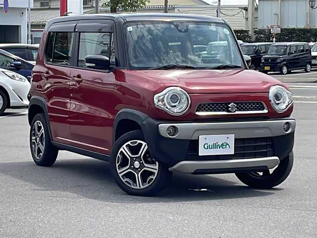 スズキ ハスラー X 長野県 2015(平27)年 1.2万km フェニックスレッドパール/ブルーイッシュブラックパール 社外メモリナビ（ＣＤ／ＳＤ／ワンセグＴＶ）/(MDV-D302)/バックカメラ/純正15インチアルミホイール/シートヒーター/アイドリングストップ/革巻きステアリング/衝突軽減ブレーキ/ＥＴＣ/ＨＩＤヘッドライト/フォグライト/オートライト/スマートキー/プッシュスタート/電動格納ミラー/Wエアバック/ドアバイザー