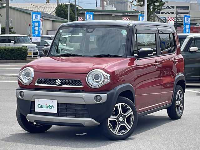 スズキ ハスラー X 長野県 2015(平27)年 1.2万km フェニックスレッドパール/ブルーイッシュブラックパール 社外メモリナビ（ＣＤ／ＳＤ／ワンセグＴＶ）/(MDV-D302)/バックカメラ/純正15インチアルミホイール/シートヒーター/アイドリングストップ/革巻きステアリング/衝突軽減ブレーキ/ＥＴＣ/ＨＩＤヘッドライト/フォグライト/オートライト/スマートキー/プッシュスタート/電動格納ミラー/Wエアバック/ドアバイザー