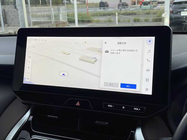 トヨタ ハリアー ハイブリッド G 山口県 2023(令5)年 1.2万km ブラック ワンオーナー/１２．３インチＨＤディスプレイオーディオ/・AM/FM/USB/Miracast/Bluetooth/・コネクティッドナビ/・フルセグテレビ/・C端子充電/ETC2.0/デジタルインナーミラー/バックカメラ/バックガイドモニター/パワーバックドア/純正フロアマット/18インチ純正アルミホイール/電動パーキングブレーキ/トヨタセーフティセンス/・プリクラッシュセーフティ/・レーントレーシングアシスト/・レーンディパーチャーアラート/・レーダークルーズコントロール/・アダプティブハイビームシステム/・ロードサインアシスト/・ドライバー異常時対応システム/・プロアクティブドライビングアシスト/・発進遅れ告知機能/LEDヘッドライト/オートライト/スマートキー/プッシュスタート/スペアキー有/ブラインドスポットモニター/取扱説明書/保証書