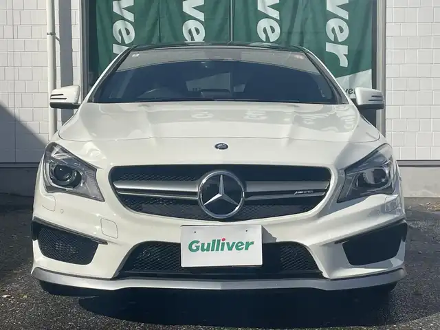 メルセデス・ベンツ ＣＬＡ４５ 4マチック 新潟県 2015(平27)年 0.6万km 白 メモリナビ/フルセグテレビ/バックカメラ/アイドリングストップ/ウィンカーミラー/キャプテンシート/クルーズコントロール/サンルーフ/プッシュスタート/ETC/クリアランスソナー/オートライト/４WD/パワーシート/パークトロニック/コーナーセンサー/Bluetooth/ハンズフリー/横滑り防止/パドルシフト