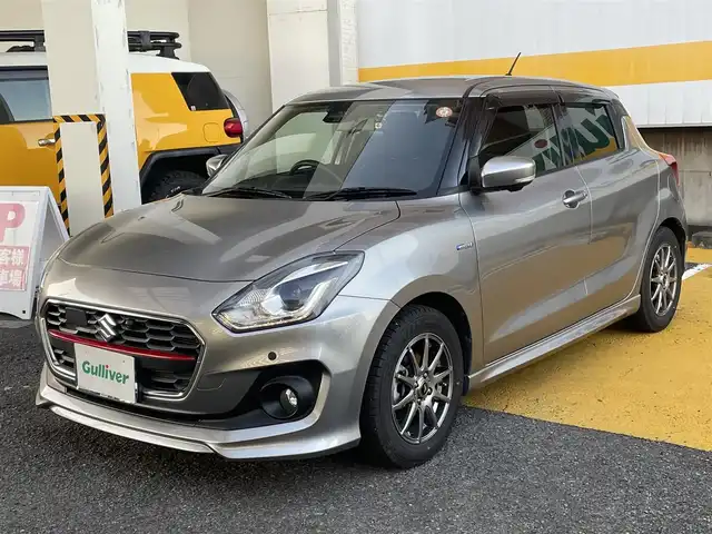 スズキ スイフト HYBRID RS 静岡県 2021(令3)年 3.4万km プレミアムシルバーメタリック ワンオーナー/純正8インチナビ/フルセグTV/DVD/CD/SD/BT/MSV/全方位カメラ/社外15インチAW/純正16インチAW(サマータイヤ付)車内積載/前後ドライブレコーダー/前後コーナーセンサー/衝突軽減ブレーキ/レーンキープアシスト/ブラインドスポットモニター/レーダークルーズコントロール/運転席シートヒーター/スマートキー×2/保証書/取扱説明書/ナビ取扱説明書/R6点検記録簿有