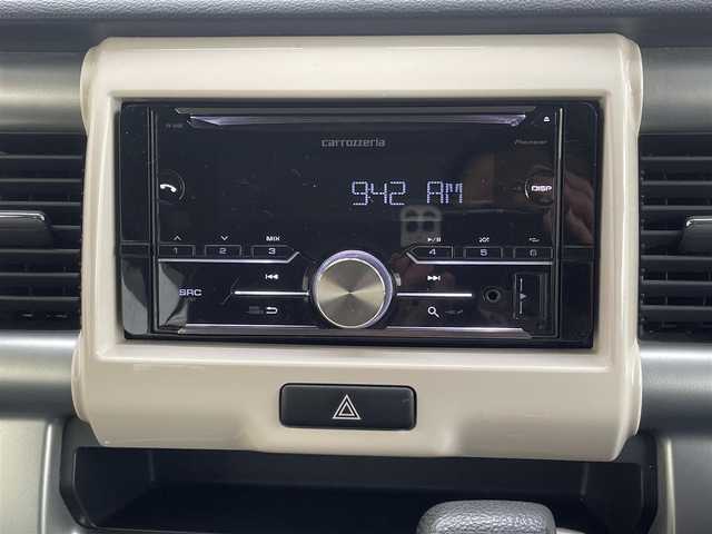 スズキ ハスラー J 静岡県 2019(令1)年 4.8万km ピュアホワイトパール/ブラック2トーン 社外オーディオ(CD/BT/AUX)/衝突軽減ブレーキ/レーンキープアシスト/LEDヘッドライト/LEDフォグ/純正15インチAW/スマートキー×2/保証書/取扱説明書