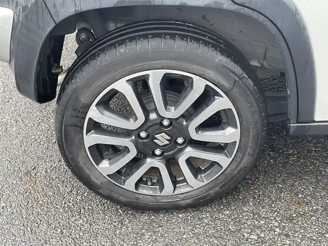 スズキ ハスラー J 静岡県 2019(令1)年 4.8万km ピュアホワイトパール/ブラック2トーン 社外オーディオ(CD/BT/AUX)/衝突軽減ブレーキ/レーンキープアシスト/LEDヘッドライト/LEDフォグ/純正15インチAW/スマートキー×2/保証書/取扱説明書