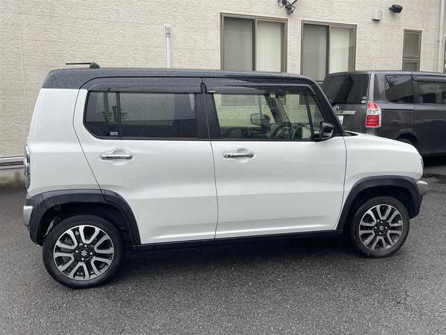 スズキ ハスラー J 静岡県 2019(令1)年 4.8万km ピュアホワイトパール/ブラック2トーン 社外オーディオ(CD/BT/AUX)/衝突軽減ブレーキ/レーンキープアシスト/LEDヘッドライト/LEDフォグ/純正15インチAW/スマートキー×2/保証書/取扱説明書