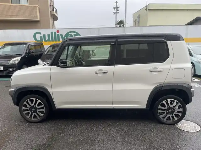 スズキ ハスラー J 静岡県 2019(令1)年 4.8万km ピュアホワイトパール/ブラック2トーン 社外オーディオ(CD/BT/AUX)/衝突軽減ブレーキ/レーンキープアシスト/LEDヘッドライト/LEDフォグ/純正15インチAW/スマートキー×2/保証書/取扱説明書