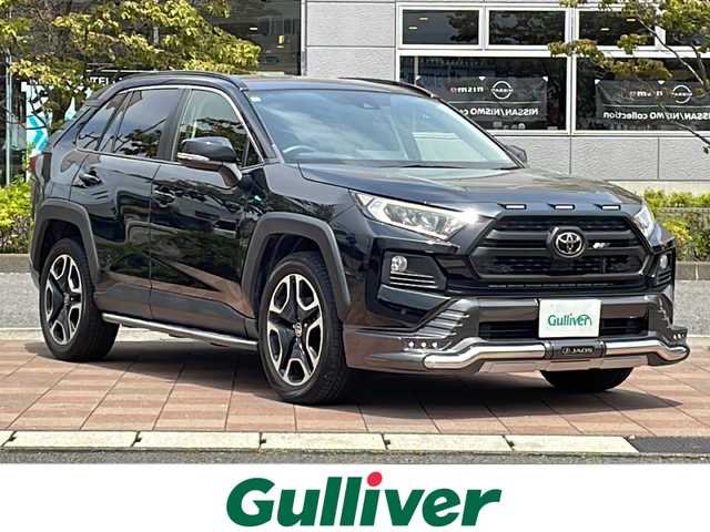 トヨタ ＲＡＶ４ アドベンチャー 福島県 2020(令2)年 3.8万km アティチュードブラックマイカ JAOSプロテクター/(バンパー/ノーズ/ピラー)/モデリスタサイドタフブレード/純正ナビ/(SD/BT/HDMI/USB/AM/FM)/レザーシート/D席パワーシート/前席シートヒーター/前席ベンチレーション/ハンドルヒーター/レーダークルーズコントロール/衝突軽減ブレーキ/ブラインドスポットモニター/オートハイビーム/LEDヘッドライト/フォグランプ/バックカメラ/ビルトインETC/ステアリングスイッチ/ルーフレール