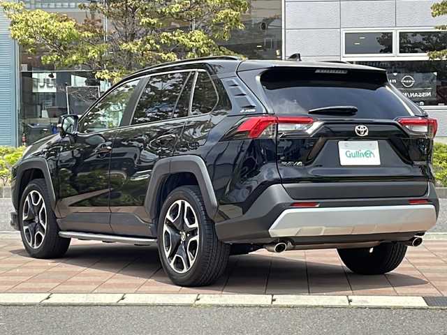 トヨタ ＲＡＶ４ アドベンチャー 福島県 2020(令2)年 3.8万km アティチュードブラックマイカ JAOSプロテクター/(バンパー/ノーズ/ピラー)/モデリスタサイドタフブレード/純正ナビ/(SD/BT/HDMI/USB/AM/FM)/レザーシート/D席パワーシート/前席シートヒーター/前席ベンチレーション/ハンドルヒーター/レーダークルーズコントロール/衝突軽減ブレーキ/ブラインドスポットモニター/オートハイビーム/LEDヘッドライト/フォグランプ/バックカメラ/ビルトインETC/ステアリングスイッチ/ルーフレール