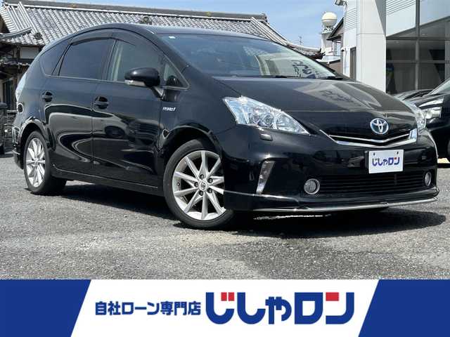 トヨタ プリウス α S ツーリングセレクション 宮崎県 2012(平24)年 10.8万km ブラック /ナビ(CN-S300WD)//TV/CD/DVD/Bluetooth//ETC//バックカメラ//純正フロアマット//純正アルミホイール//ドアバイザー//プッシュスタート//電格ウィンカーミラー//ステアリングスイッチ//オートライト//取扱説明書//保証書