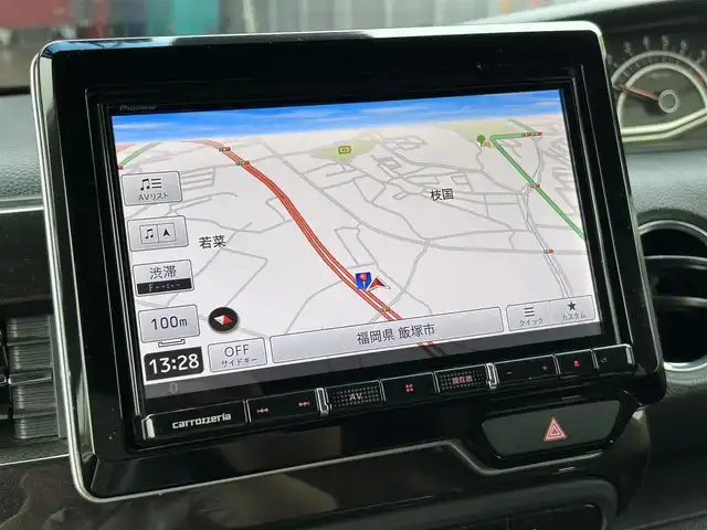 ホンダ Ｎ ＢＯＸ カスタム G L ホンダセンシング 福岡県 2019(令1)年 4.5万km ミラノレッド ・社外8インチナビ/（フルセグ/Bluetooth/USB/HDMI/AUX）/・社外10.2インチ後席用モニター/・両側パワースライドドア/・バックカメラ/・ドライブレコーダー/・ETC/・クルーズコントロール（追従走行可）/・横滑り防止装置/・衝突軽減システム/・レーンキープアシスト/・D/N席シートヒーター/・純正サイドエアロパーツ/・LEDヘッドライト/・電動格納ミラー/・純正ドアバイザー/・純正アルミホイール
