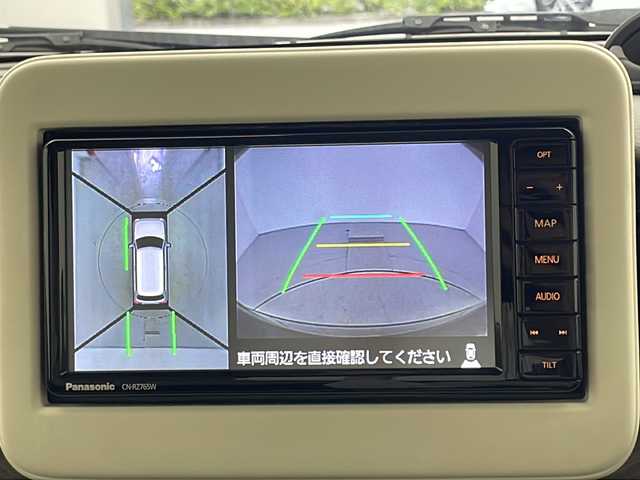 スズキ ラパン モード 宮城県 2021(令3)年 1.6万km ノクターンブルーパール/ホワイト 2トーンルーフ 4WD//純正ナビ/(FM/AM/SD/iPod/USB/CD/DVD)//フルセグTV//Bluetooth//全方位カメラ//バックカメラ//ETC//前後ドライブレコーダー//スズキセーフティサポート//シートヒーター//プッシュスタート//スマートキー//スペアキーあり//オートライト//純正フロアマット