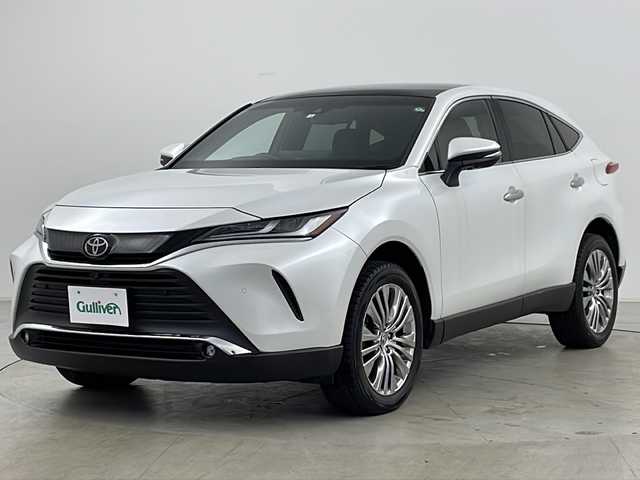 トヨタ ハリアー Z レザーパッケージ 道央・札幌 2023(令5)年 2.9万km プラチナホワイトパールマイカ ・メーカーオプションナビ&BT&TV&USB&AppleCarplay&AndroidAuto/・JBLプレミアムサウンド/・パワーバックドア/・調光パノラマルーフ/・トヨタセーフティセンス/・コーナーセンサー/・ブラインドスポットモニター/・デジタルインナーミラー/・アラウンドビューモニター/・前席パワーシート/・前席シートヒーター/・前席ベンチレーションシート/・ETC2.0/・電動格納ミラー/・ドアミラーヒーター/・LEDライト/・フォグランプ/・オートハイビーム/・オートライト/・スマートキー