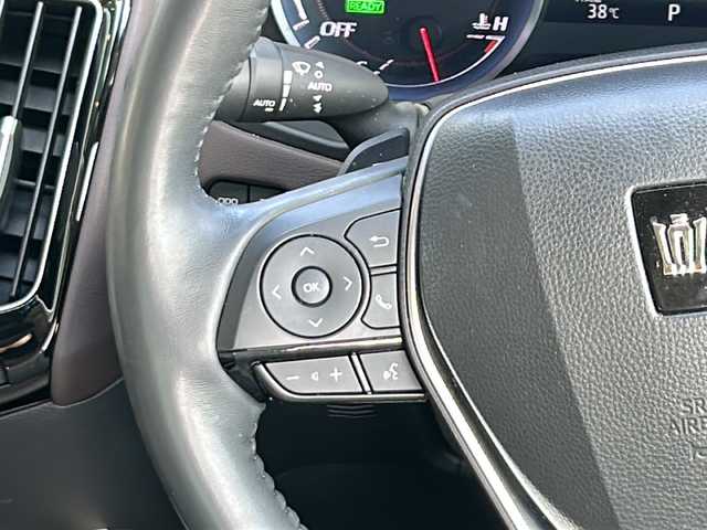 トヨタ クラウン ハイブリッド G－エグゼクティブ 茨城県 2019(令1)年 1.8万km ホワイトパールクリスタルシャイン 横滑り防止装置/コーナーセンサー/レーンキープアシスト/盗難防止装置/オートライト/オートマチックハイビーム/LEDヘッドライト/カーテンエアバッグ/Bluetooth/USB入力端子/ETC2.0/全方位カメラ/フルセグTV/純正SDナビ/サンルーフ/MTモード付AT/パーキングアシスト/スマートキー/冷房AAC/クルーズコントロール/ドライブレコーダー/純正フロアマット/パワーシート/レザーシート/シートヒーター/18インチ純正アルミホイール