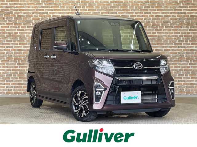 ダイハツ タント カスタム X 岩手県 2021(令3)年 2.2万km プラムブラウンクリスタルマイカ ４WD/ピラーレスミラクルオープンドア/運転席ロングスライドシート/両側パワースライドドア/スマートアシスト/衝突回避支援ブレーキ/ブレーキ制御付き誤発進抑制機能/車線逸脱警報・車線逸脱抑制機能/ハイビームシステム/標識認識機能/先行車発進お知らせ機能/コーナーセンサー/横滑り防止装置/アイドリングストップ/シートヒーター/ETC/オートライト/LEDヘッドライト/純正14インチアルミホイール