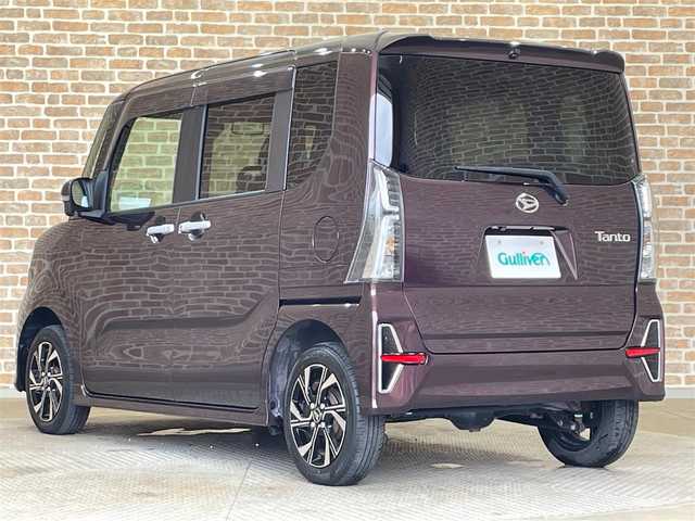 ダイハツ タント カスタム X 岩手県 2021(令3)年 2.2万km プラムブラウンクリスタルマイカ ４WD/ピラーレスミラクルオープンドア/運転席ロングスライドシート/両側パワースライドドア/スマートアシスト/衝突回避支援ブレーキ/ブレーキ制御付き誤発進抑制機能/車線逸脱警報・車線逸脱抑制機能/ハイビームシステム/標識認識機能/先行車発進お知らせ機能/コーナーセンサー/横滑り防止装置/アイドリングストップ/シートヒーター/ETC/オートライト/LEDヘッドライト/純正14インチアルミホイール