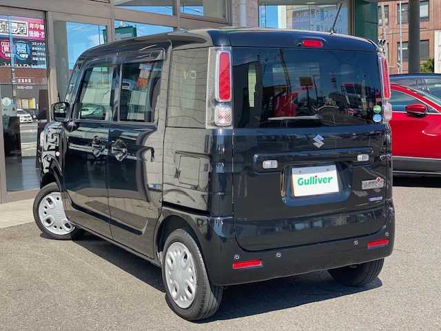 スズキ スペーシア HYBRID G 青森県 2019(令1)年 4.4万km ブルーイッシュブラックパール3 衝突被害軽減ブレーキ/レーンアシスト/コーナーセンサー/社外ナビ(BT/フルセグ/DVD/CD/ラジオ)/オートライト/スペアキー/ETC/シートヒーター/ヘッドライトレベライザー/新車時保証書/取扱説明書