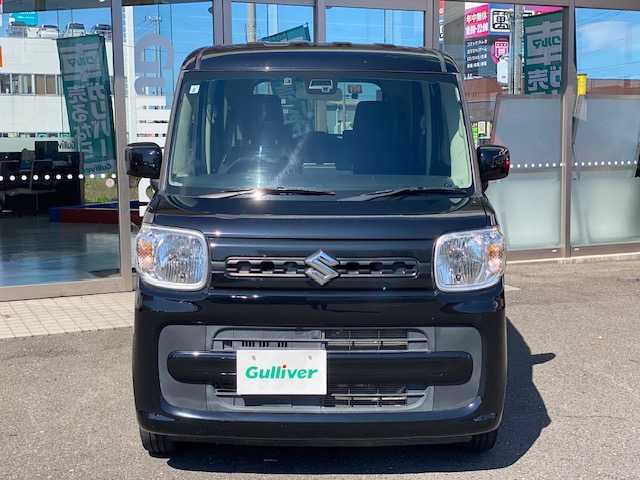 スズキ スペーシア HYBRID G 青森県 2019(令1)年 4.4万km ブルーイッシュブラックパール3 衝突被害軽減ブレーキ/レーンアシスト/コーナーセンサー/社外ナビ(BT/フルセグ/DVD/CD/ラジオ)/オートライト/スペアキー/ETC/シートヒーター/ヘッドライトレベライザー/新車時保証書/取扱説明書