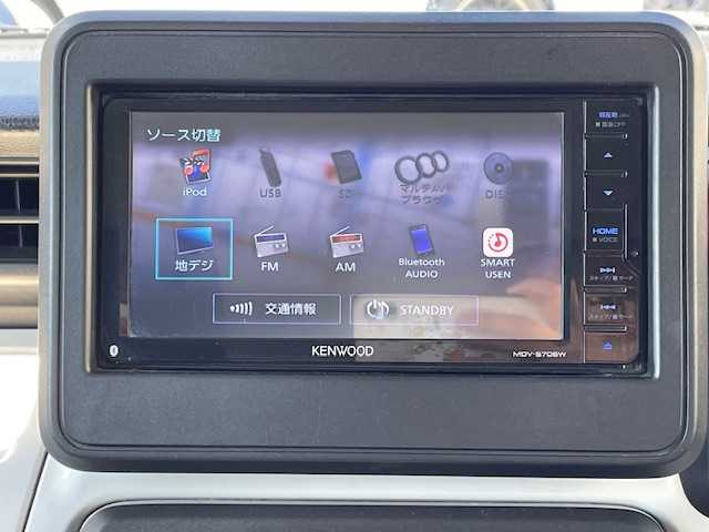 スズキ スペーシア HYBRID G 青森県 2019(令1)年 4.4万km ブルーイッシュブラックパール3 衝突被害軽減ブレーキ/レーンアシスト/コーナーセンサー/社外ナビ(BT/フルセグ/DVD/CD/ラジオ)/オートライト/スペアキー/ETC/シートヒーター/ヘッドライトレベライザー/新車時保証書/取扱説明書