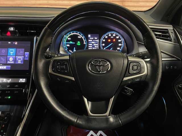 トヨタ ハリアー ハイブリッド プログレス 道央・札幌 2018(平30)年 2.8万km ホワイトパールクリスタルシャイン 【2510036602】/４ＷＤ　/トヨタセーフティセンス　/純正ナビ　/全方位カメラ　/ＴＲＤフルエアロ　/レーダークルーズ　/運転席電動シート　/電動リアゲート　/ハーフレザーシート　/純正１８インチアルミホイール　/ＬＥＤヘッドライト