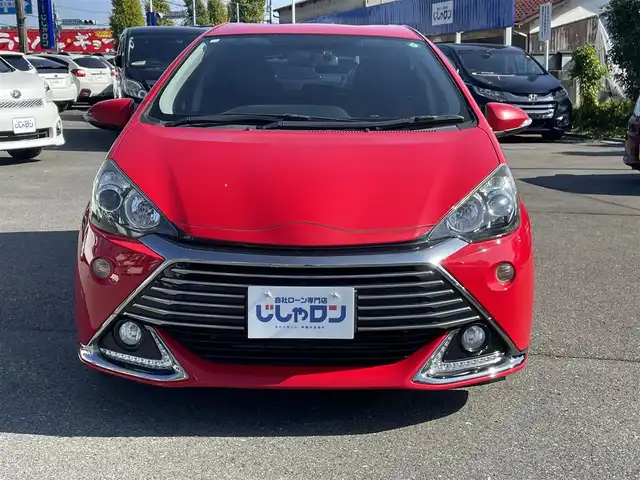 トヨタ アクア G G’s 東京都 2014(平26)年 9万km スーパーレッドⅤ (株)IDOMが運営する【じしゃロン昭島店】の自社ローン専用車両になります。こちらは現金またはオートローンご利用時の価格です。自社ローンご希望の方は別途その旨お申付け下さい/ディーラーOPナビ/BT/SD/CD/DVD/フルセグTV/ミラーリング/バックカメラ/ドライブレコーダー前/スマートキー/USB入力端子/社外ETC/ドアバイザー/AUTOライト/LEDライト/電動格納ミラー