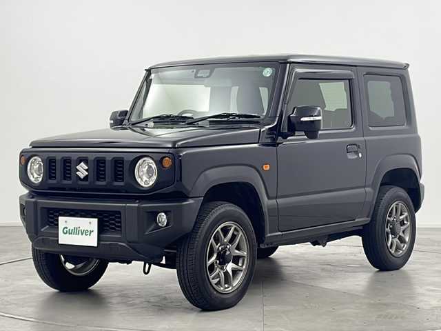 スズキ ジムニー XC 群馬県 2021(令3)年 2.8万km ブルーイッシュブラックパール3 純正8型ナビ　バックカメラ　衝突被害軽減ブレーキ　4WD ターボ車　フルセグTV　シートヒーター　オートハイビーム　ビルトインETC　レザーステアリング　LEDヘッドライト　クルーズコントロール　禁煙