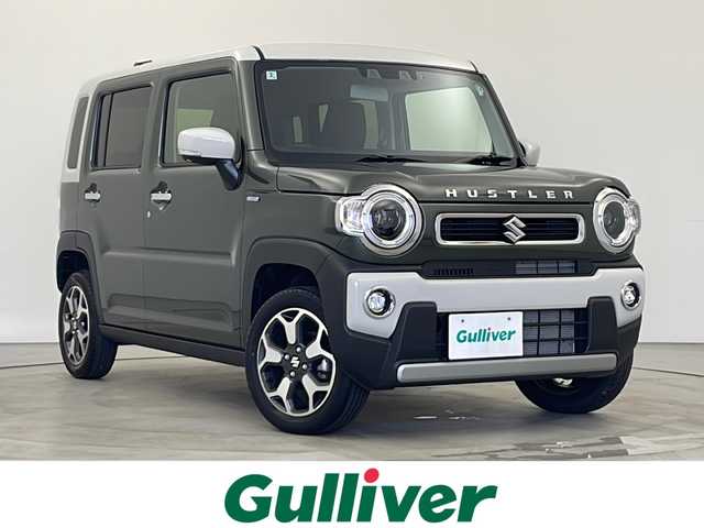 スズキ ハスラー HYBRID X 秋田県 2025(令7)年 0.6万km クールカーキパールメタリック/ソフトベージュメタリック 4WD/スズキセーフティサポート/社外メモリナビ/　（CD/Bluetooth）/バックカメラ/クルーズコントロール/ステアリングスイッチ/革巻きハンドル/前席シートヒーター/ETC/社外フロアマット/純正アルミホイール/LEDヘッドライト/フォグランプ/オートライト/スマートキー/スペアキー