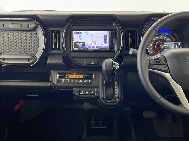 スズキ ハスラー HYBRID X 秋田県 2025(令7)年 0.6万km クールカーキパールメタリック/ソフトベージュメタリック 4WD/スズキセーフティサポート/社外メモリナビ/　（CD/Bluetooth）/バックカメラ/クルーズコントロール/ステアリングスイッチ/革巻きハンドル/前席シートヒーター/ETC/社外フロアマット/純正アルミホイール/LEDヘッドライト/フォグランプ/オートライト/スマートキー/スペアキー