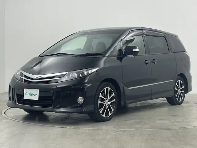 トヨタ エスティマ アエラス ベリーエディション 群馬県 2015(平27)年 7.5万km ブラック 純正７型ナビ　純正１１型後席モニター　バックカメラ　クルーズコントロール　シートヒーター　両側パワースライドドア　ＨＩＤヘッドライト　オートライト　純正アルミホイール１８インチ　ＥＴＣ　禁煙車
