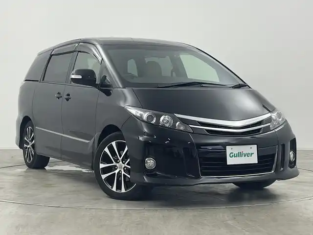 トヨタ エスティマ アエラス ベリーエディション 群馬県 2015(平27)年 7.5万km ブラック 純正７型ナビ　純正１１型後席モニター　バックカメラ　クルーズコントロール　シートヒーター　両側パワースライドドア　ＨＩＤヘッドライト　オートライト　純正アルミホイール１８インチ　ＥＴＣ　禁煙車