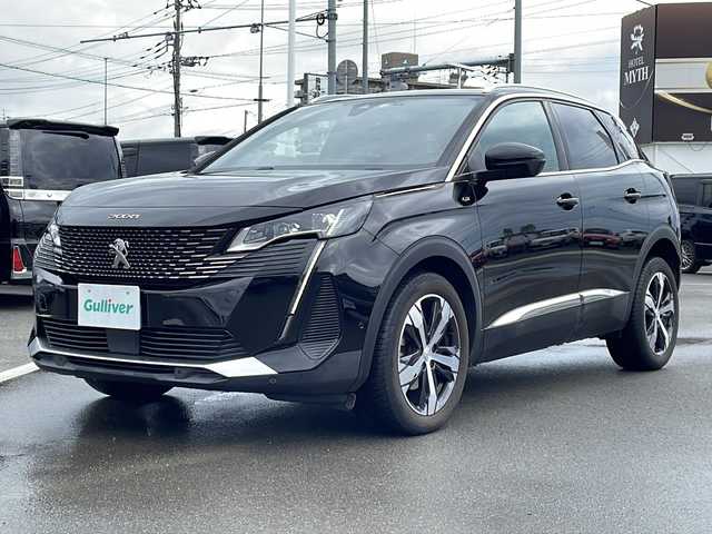 プジョー プジョー ３００８ GT 徳島県 2022(令4)年 2.7万km ペルラネラブラック 純正ナビ/（BT/ラジオ/USB）/サンルーフ/全方位カメラ/ETC/ドライブレコーダー/電動リアゲート/運転席マッサージ機能/ヒルディセントコントロール/パドルシフト/パワーバックドア/ブラインドスポットモニター/シートメモリ/パワーシート/シートヒーター/LEDヘッドライト/前後コーナーセンサー